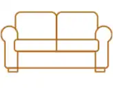 Freestanding furniture in the lounge